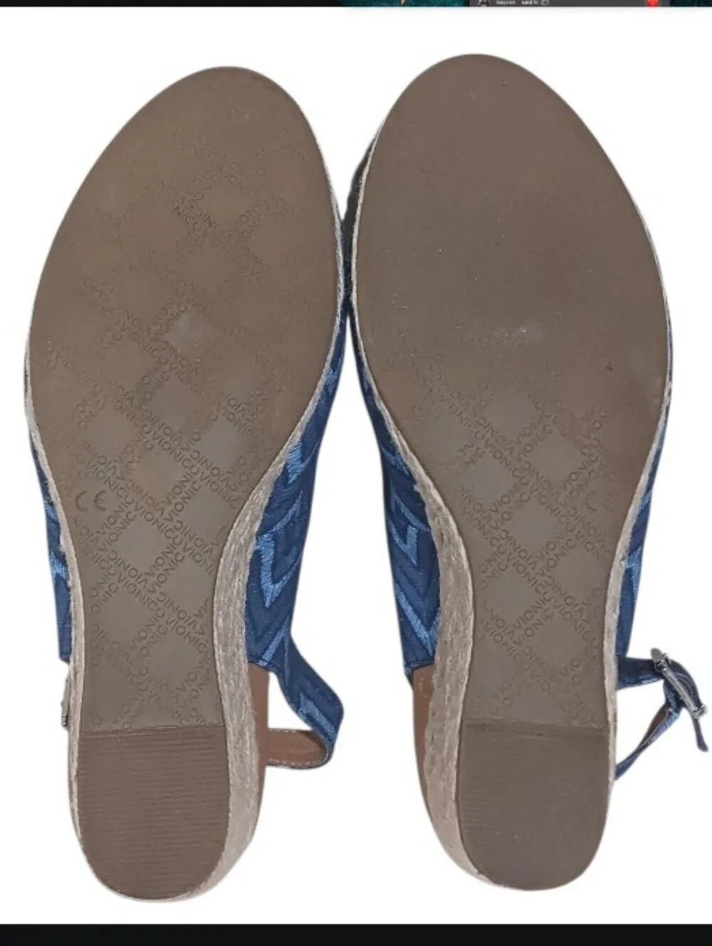 Vionic Coralina Chevron Espadrille Slingback Wedge Sandal
